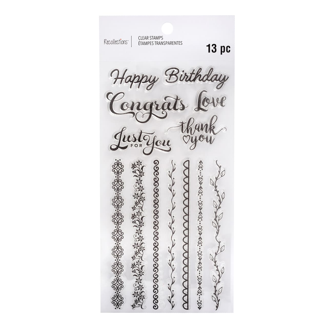 Sentiments & Borders Clear Stamps by Recollections™